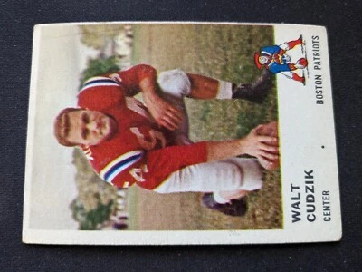 1961 Fleer Football Card # 182 Walt Cudzik RC - Boston Patriots (VG/EX) - Image 1 of 3