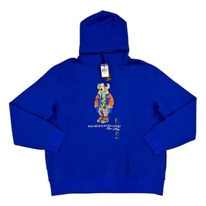 Polo Ralph Lauren Polo Bear Felpa con Cappuccio - Blu con Stivali Bean - Taglia: XL - Foto 1 di 3