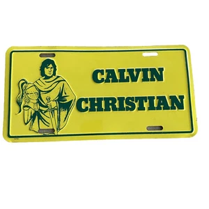 Calvin Christian Squires Grandville MI License Plate - Picture 1 of 5