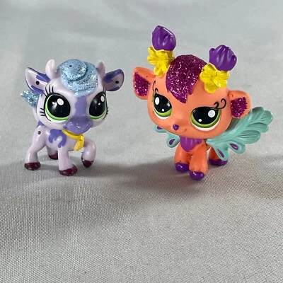 Lote de 2 Littlest Pet Shop: Clara Cowper #4084 & Elfe Honeysuckle Fairy #2616 Foto 1 de 4
