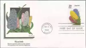 HYAZINTHE GARTENBLUME 1993 FLEETWOOD GÜTESIEGEL FDC SEHR GUTER ZUSTAND NICHT ADRESSIERT - Bild 1 von 2