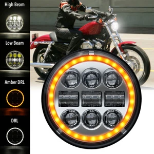 5-3/4" 5.75" inch LED Projector Headlight Halo DRL for Iron 883 1200 XL883N - Picture 1 of 10