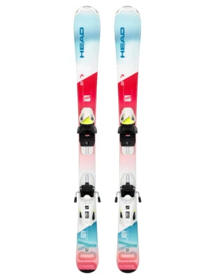 Neu HEAD EASY JOY Kinderskier + HEAD JRS 4.5 Skibindung mit GRIP WALK