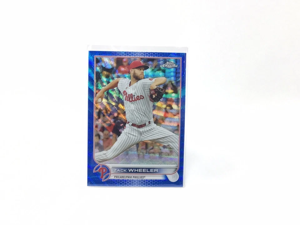 ZACK WHEELER 2022 Topps Chrome Blue Wave Refr. 22/75 #207 PHILADELPHIA PHILLIES - Image 1 of 2
