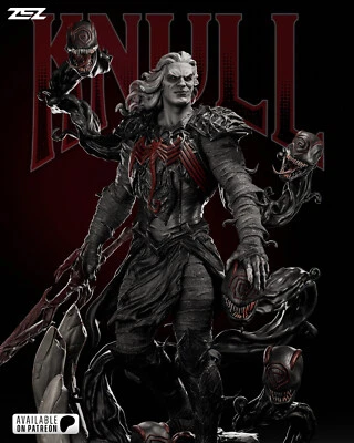 Knull 3D Printed Figure, Marvel King in Black Collectible Statue, Unpainted - Image 1 of 4