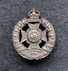 WW2 Rifle Brigade Officers Silver Plated Original Cap Badge