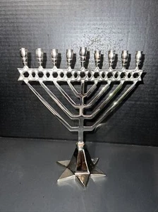 Hanukkah menorah Chrome - Picture 1 of 9