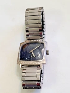 Vintage 1966 Bulova Original Black Dial Gold Rolled Manual Wind - RUNS. - Picture 1 of 2