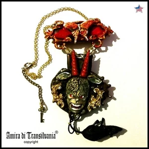 Dark Gothic Jewelry Punk Talisman Necklace Amulet Pendant Moloch God Black Magic - Picture 1 of 24
