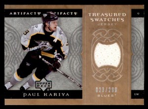 2007-08 Artifacts Treasured Swatches #TSPK Paul Kariya Predators 023/299