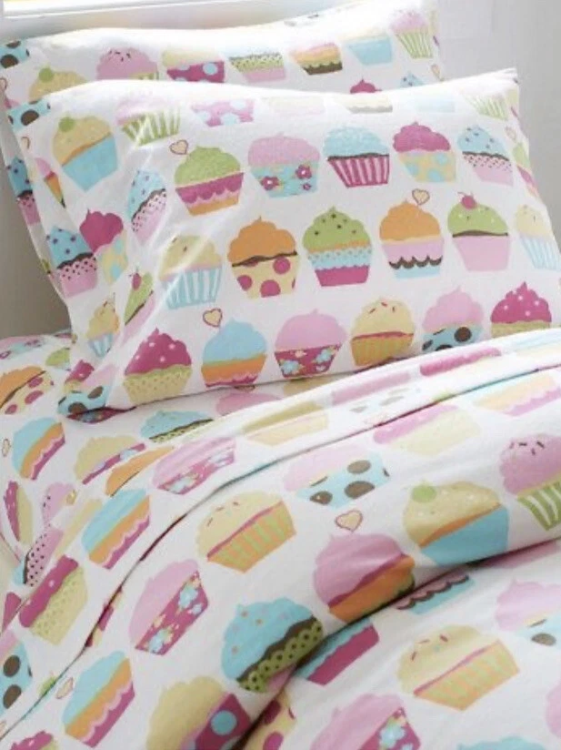 Sábanas, funda nórdica y fundas de almohada de franela para cupcakes Garnet Hill Foto 1 de 3