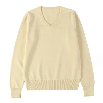 Hombres Mujeres Otoño Invierno Cuello en V Cachemira Suéter Ropa Nuevo Tejido Pullover Foto 1 de 4