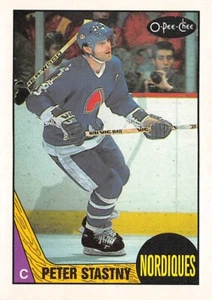 1987-88 O-Pee-Chee #21 Peter Stastny  **  EX-MT  ** - Picture 1 of 2