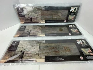 NEU 3er Pack Aspekt Stein verwittert Quarz abziehen & kleben Steinfliesen 5,9" x 23,6" - Bild 1 von 10