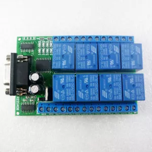 Scheda switch modulo relè porta seriale 8 CH 12 V RS232 per lampada PLC LED smart home - Foto 1 di 7