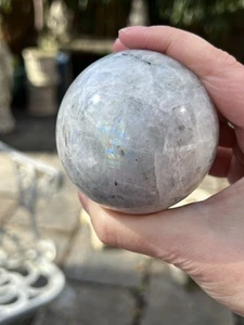 Rainbow Moonstone Large Crystal Ball Intuition Empathy Calm AAA+ 422g 66mm 212 - Picture 1 of 14