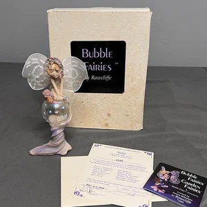 Vintage 90er Bubble Fairies von Rawcliffe "Violett" Figur mit Box & Echtheitszertifikat 7" - Bild 1 von 12