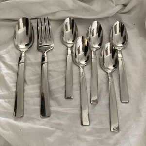 WALLACE Cubiertos Inoxidable Cantel Bandas Brillantes Servir Tenedor Cuchara 5 Cucharadas - Imagen 1 de 10
