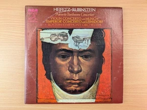 Heifetz/Rubinstein - Favorite Beethoven Concertos 1971 Classical Vinyl LP VG+ - Picture 1 of 6