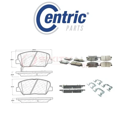 Centric Ceramic Disc Brake Pads w Shims for 2011-2015 Kia Optima 2.0L L4 - cz - Imagem 1 de 4