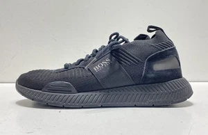 Hugo Boss Women's Black Textile Leather Sneaker Flat Size 8 - Picture 1 of 7