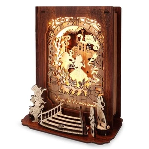 Alice in Wonderland 3D Puzzle Nightlight – DIY 3D LED Book Lamp – 3D Wood Puz... - Picture 1 of 6