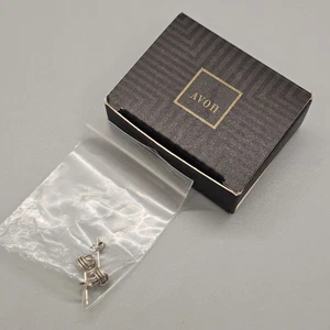 Echt Sterling Silber Knoten Ohrringe - Vintage Avon 1995 - Bild 1 von 4