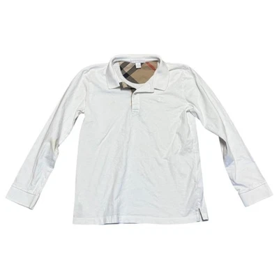 Camisa blanca de algodón manga larga Burberry para niños talla 10 Foto 1 de 4