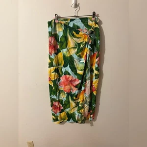 Express Tropical Floral Sarong Size Large - Picture 1 of 4