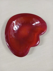 Blenko Glass Red Amberina Amber Ashtray Pin Dish Model 966 MCM 1963 UV Glow? - Picture 1 of 15