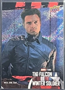 2022 Falcon & Winter Soldier Nice job, Cap Black & Red Parallel Card d#083/225 - Picture 1 of 2