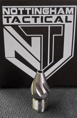 LNIB Nottingham Tactical Parker TiButton! Helix Tumbled Titanium Tip! Lowest BIN - Image 1 of 4