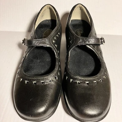 Zapatos planos de cuero Mary Jane para mujer Aetrex talla 8 negros cómodos Foto 1 de 4