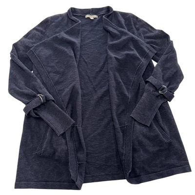 Skies Are Blue Cardigan Sweater Womens Small Open Front Pockets Lightweight - Image 1 of 4