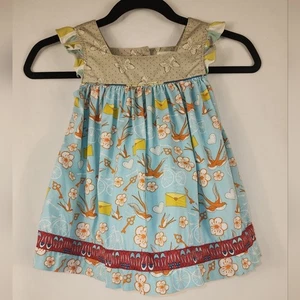Matilda Jane Dress (It's A Wonderful Parade) Love Letter Shabby Top - Size 4  - Picture 1 of 4