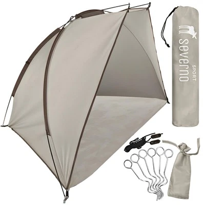 SEVERNO SPORT Großes Strandzelt Halbzelt 220x120x120cm + Abdeckung