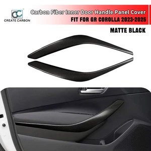 2pcs Real Carbon Fiber Inner Door Handle Panel Cover For Toyota GR Corolla 2023+ - Picture 1 of 9