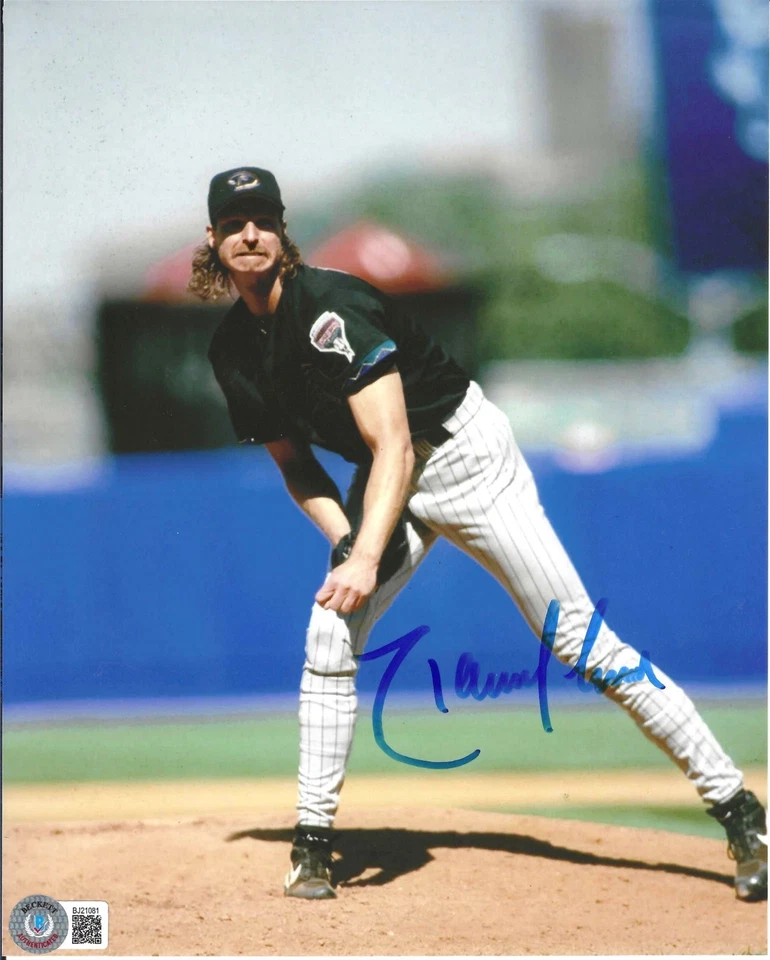 Former Arizona Diamondbacks Ace Randy Johnson Autographed 8x10 W/Beckett Auth. - Image 1 of 1