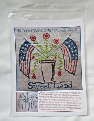 Needle Work Press Patriotic "Sweet Land" Counted Cross Stitch Pattern - Image 1 of 4