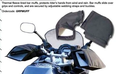 BIKE IT Motorcycle Scooter Quad Bike Handlebar Hand Muffs Over Gloves Winter Warmers
