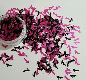 Nail glitter pink and black HIGH HEEL SHOE for acrylic/gel detail work - Picture 1 of 2