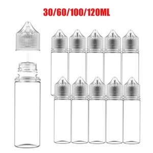 30ml -120ml Plastic Clear Squeeze Dropper Bottle Refillable Empty Drip Container - Picture 1 of 11