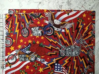 Alexander Henry BORN TO RIDE Motorcycles Choppers Flags Lightning 2002 HTF REM - Image 1 of 3