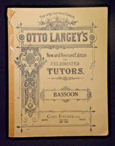 Otto Langley's Tutors for Bassoon copyright 1889 - Imagen 1 de 5