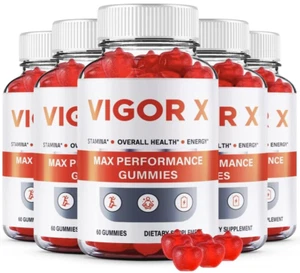 (5 Pack) Vigor X Male Performance Gummies Maximum Strength Formula (300 Gummies) - Picture 1 of 1