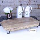 Takli Chopping Serving Board On Legs 40Cm Kitchen Gift Home Handcrafted