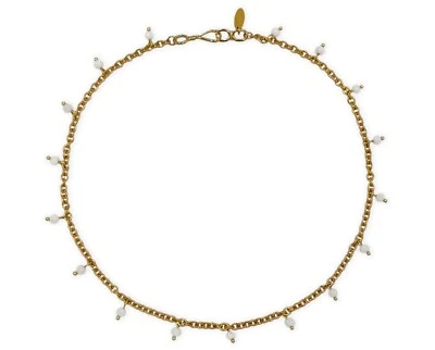 heliaden Messing Collier mit Mondsteinen für Damen - Bild 1 von 4