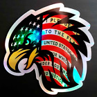 American Flag sticker Eagle Pledge of Allegiance USA hard hat label Holographic