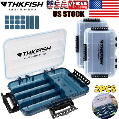 THKFISH Fishing Tackle Box 3600 Tackle Tray Floating Fishing Lure Box Adjustable Divider