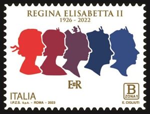 Francobollo ITALIA 2023 - Regina Elisabetta II del Regno Unito - Nuovo